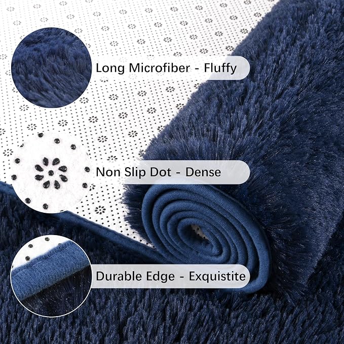 Chicrug Soft Runner Rugs for Bedroom Living Room Plush Fluffy Rug 3x10 Feet - Image 6