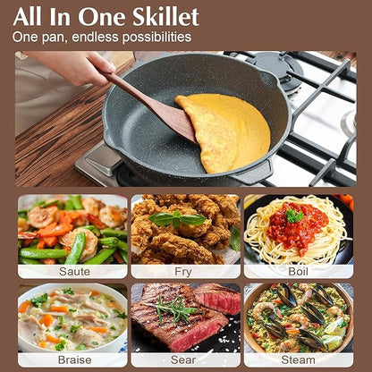 SENSARTE Nonstick Deep Frying Pan Skillet, 11-inch Saute Pan - Image 6