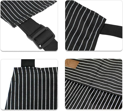 NLUS 2 Pack Kitchen Cooking Aprons, Adjustable Bib Soft Chef Apron - Image 5