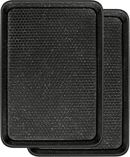 Wildone Baking Sheet Pan Set, Honeycomb Embossed Nonstick Baking Sheet 15x10 In by Wildone