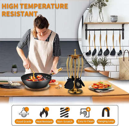 Kitchen Utensils Set, Large Non-stick Silicone Cooking Utensils Set 6 Pcs - Image 7