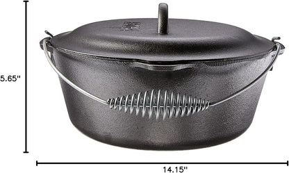 Lodge 7 Quart Pre-Seasoned Cast Iron Dutch Oven - Image 5