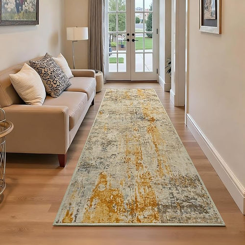 2x6 Beige Rug Runners for Hallways Kitchen Runner Rug Non Slip Washable Tan by OmpaaHomeDecor