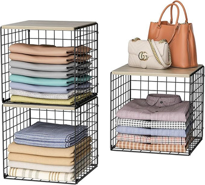3PCS Stackable Closet Organizers and Storage, Shelves by Hencawima
