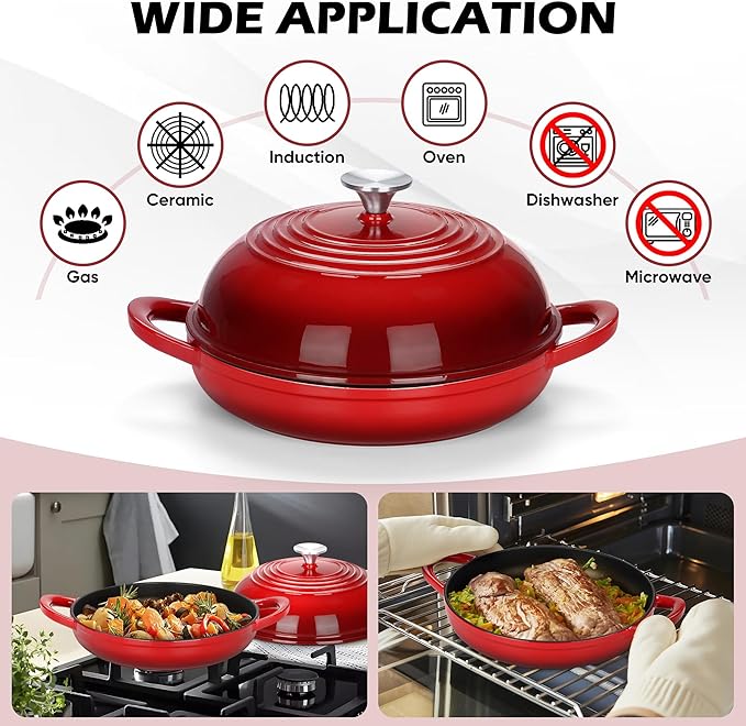 Bread Dutch Oven for Sourdough Baking, Joyfair Enameled Cast Iron Dutch Oven Pot - Image 5