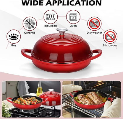 Bread Dutch Oven for Sourdough Baking, Joyfair Enameled Cast Iron Dutch Oven Pot - Image 5