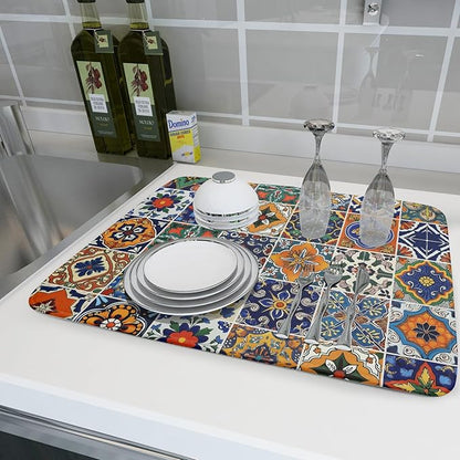 Talavera Mexican Tiles Dish Drying Mat - Image 5