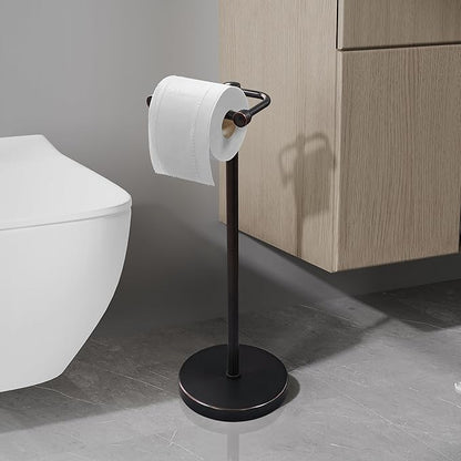 RARXTR Toilet Paper Holder Stand, Post Pivoting Design Free Standing Toilet - Image 2