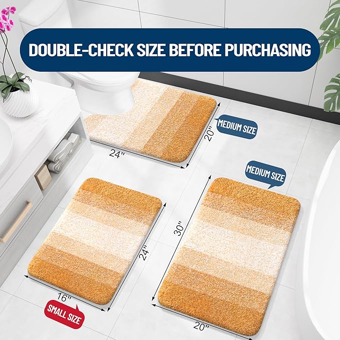 OLANLY Large Bathroom Rugs Mat 54x24, Extra Soft Absorbent Microfiber Bath Rugs - Image 2