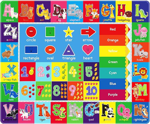 3X5 ABC Kids Rugs for Playroom by Kentaly