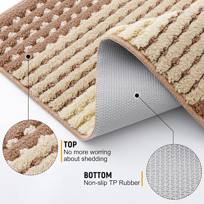 Kitinjoy Indoor Outdoor Door Mat, 47x24 Non-Slip Absorbent Dirt Trapper - Image 3