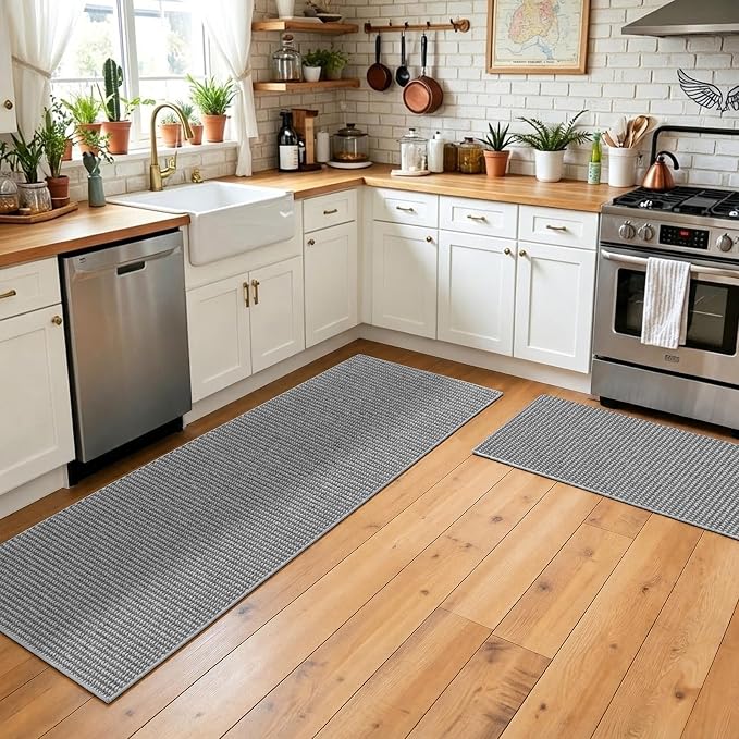 Faux Jute Hallway Runner Rug 2'x6', Washable & Non-Slip, No Odor. Farmhouse - Image 5