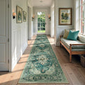RELEANY Area Rugs Runner 3'x12' Washable Non-Slip, Floral Vintage Distress by RELEANY