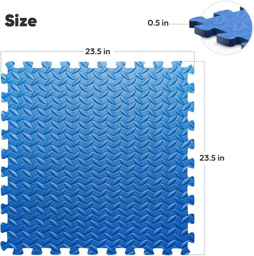 24 Pack Home Gym Mat, Puzzle Exercise Mat, EVA Interlocking Foam Floor Tiles - Image 2