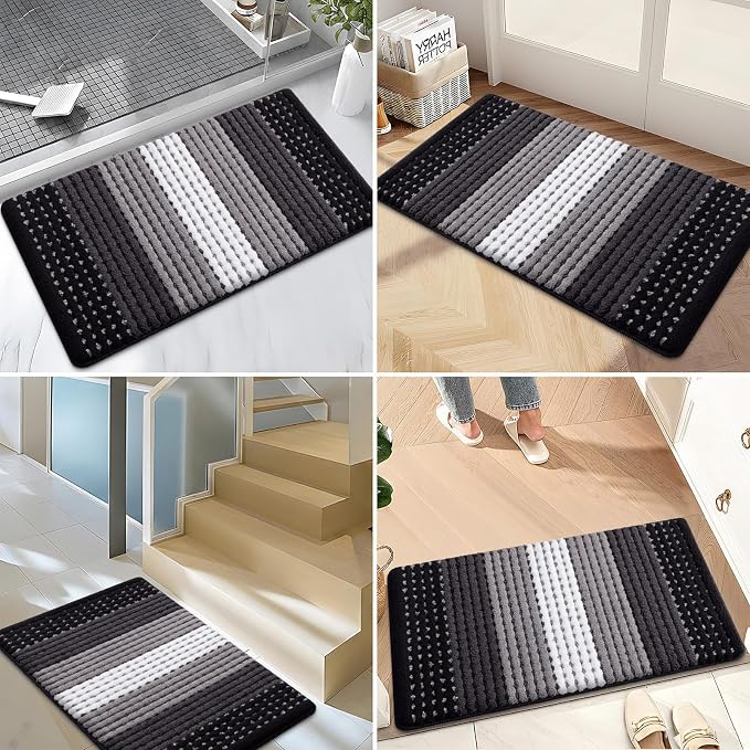 Kitinjoy Indoor Outdoor Door Mat, 40x32 Non-Slip Absorbent Dirt Trapper - Image 6