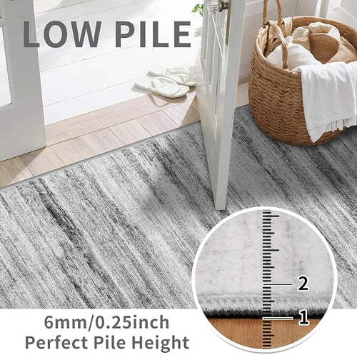 2x5 Washable Runner Rug for Family: Easy-to-Clean Runners for Hallway Entryway - Image 2