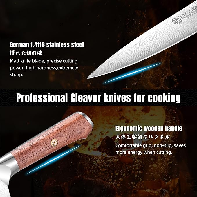 YOTSUBA Japanese Utility Knife, 5 Inch Petty Kitchen Knife, Forged High Carbon - Image 4