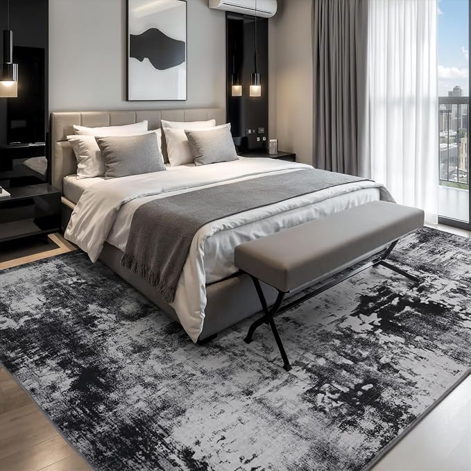 Rugflix 6x9 Area Rugs for Living Room, Washable Large Rug Stain-Resistant Low - Image 2