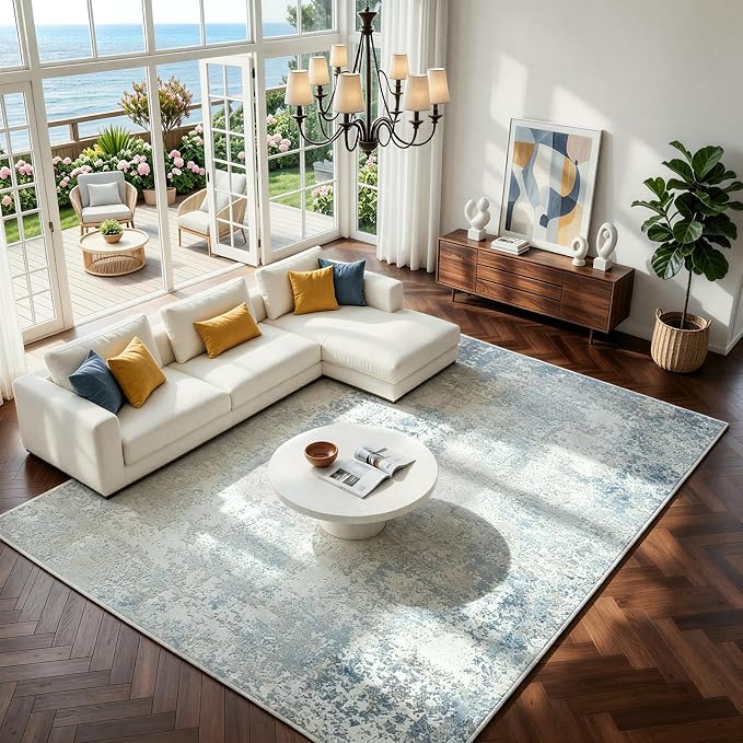 Washable Rugs 8x10 Area Rugs for Living Room by Lbris