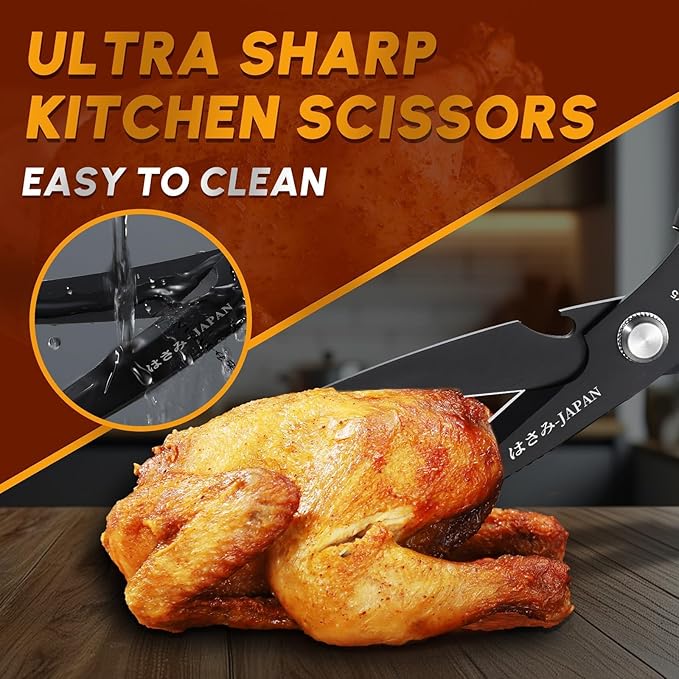 HUUSK Kitchen Scissors Set Black - Image 2