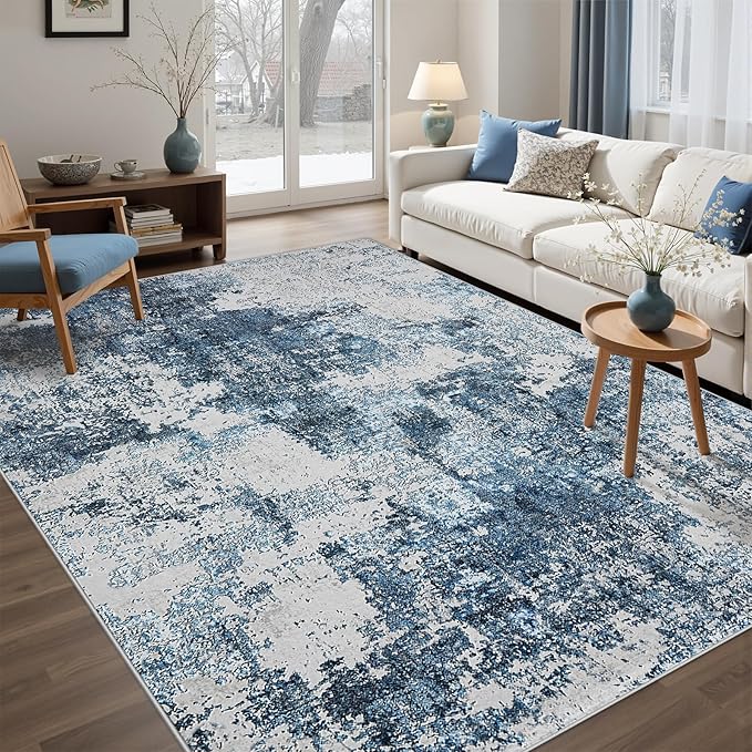 Washable Rug 6x9 Area Rugs: Soft Large Living Room Rug by Tosuoka