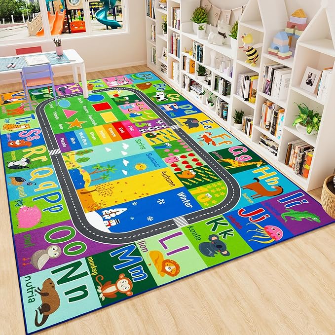 HOMORE Kids Educational Rug, 8x10 Kids Collection Area Rug - Image 3