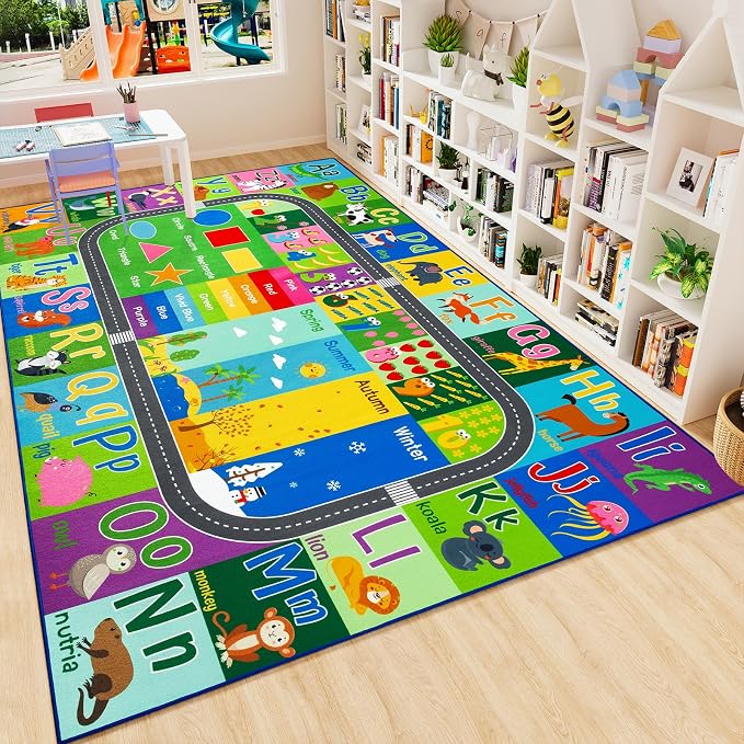 HOMORE Kids Rug, 9x12 Large Educational Rugs - Image 4