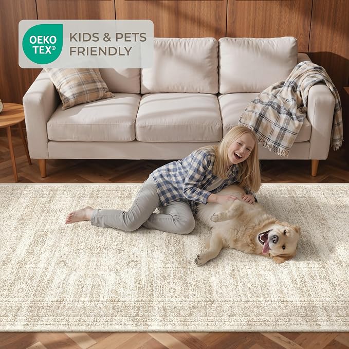 Round Rug 6ft, Washable Circle Rug - Image 9
