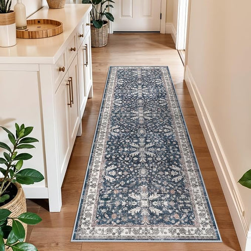 2x6ft Washable Hallway Carpet Runner – Non-Skid Floor Runner Rug by BYYVOORugsforYourHome