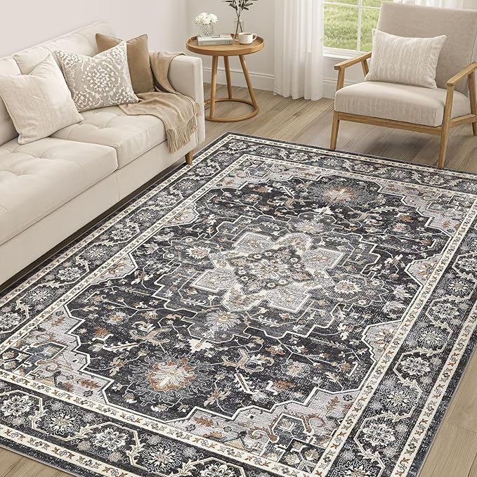 Vintage Living Room Area Rug 5x8 by COTILED