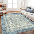 CHAMPLANT Washable Area Rug 3'x5' Vintage Traditional Floor Cover Foldable Thin by CHAMPLANT
