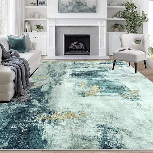 9x12 Area Rugs for Living Room Rug Washable: Abstract Large Rug for Dining Room by Aelenmu
