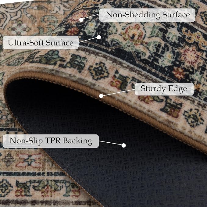 Ruaruarug Washable Area Rug 4x6 - Image 2