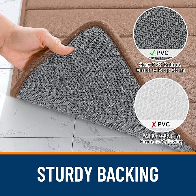 OLANLY Memory Foam Bath Mat 24x16, Super Soft Absorbent Bathroom Rugs, Quick Dry - Image 7