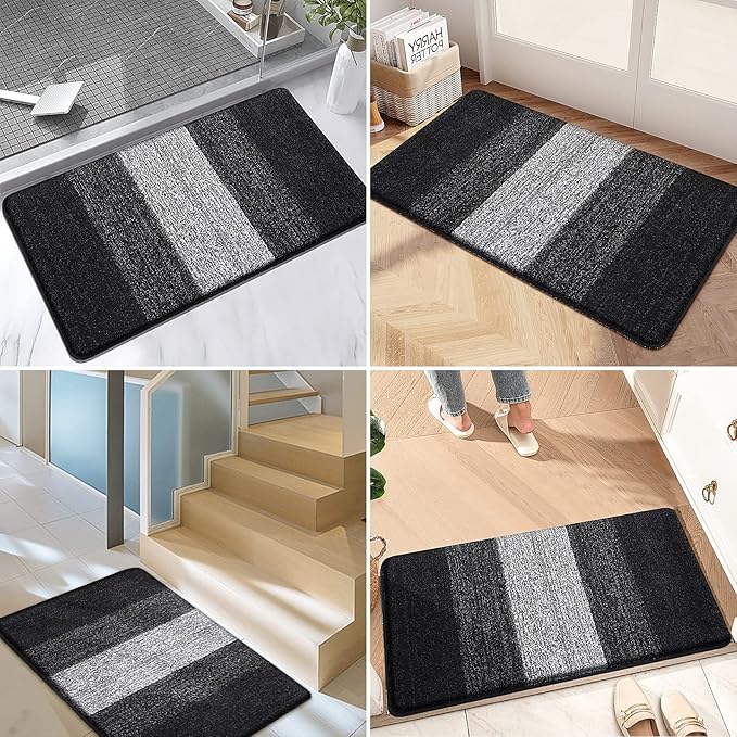 Kitinjoy Indoor Outdoor Door Mat, 30x17 Non-Slip Absorbent Dirt Trapper - Image 6