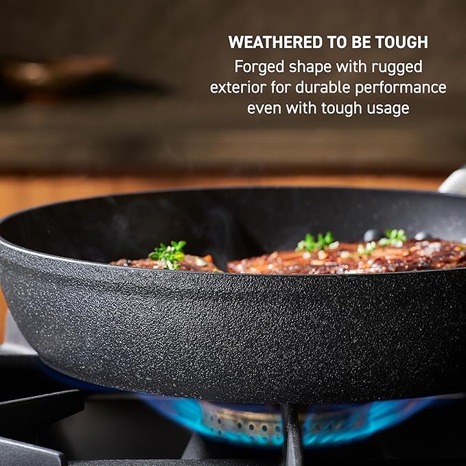 T-Fal Stone Force Platinum Non Stick Saucepan w/Lid 3 Quart, Oven Broiler Safe - Image 2