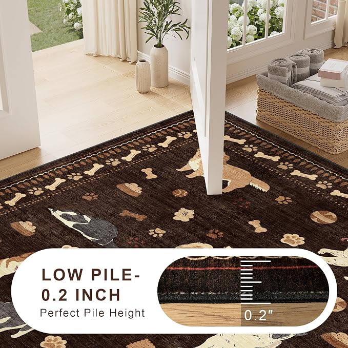 DUKINO 2x3 Entryway Rug, Washable Small Door Mat Indoor Entance Lightweight - Image 7