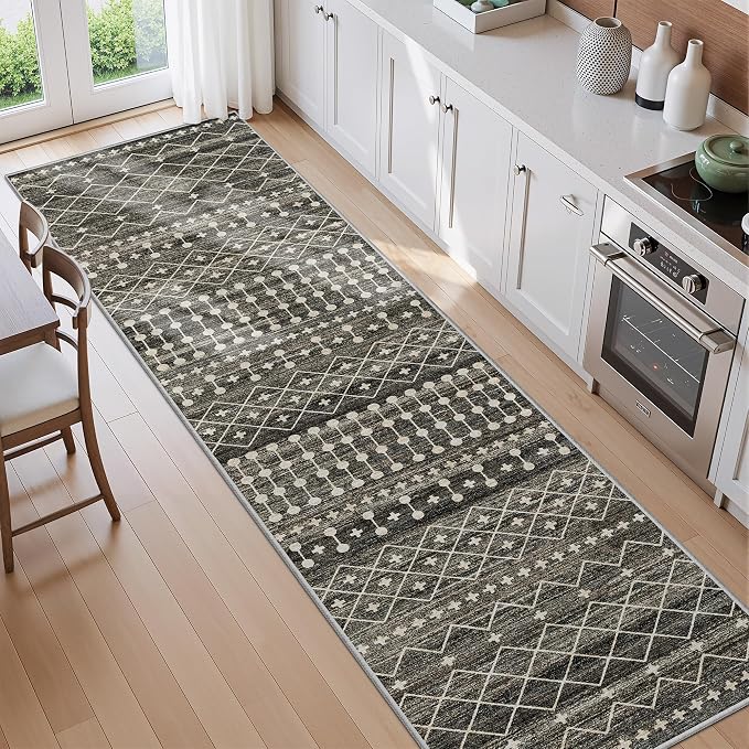 Miukiki 2x10 Runner Rug Moroccan Washable Hallway Runner Rug Non Slip Indoor - Image 8