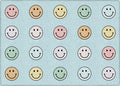 Flagship Carpets Pastel Rainbow Smileys Criss-Cross Applesauce Educational Area by FlagshipCarpets