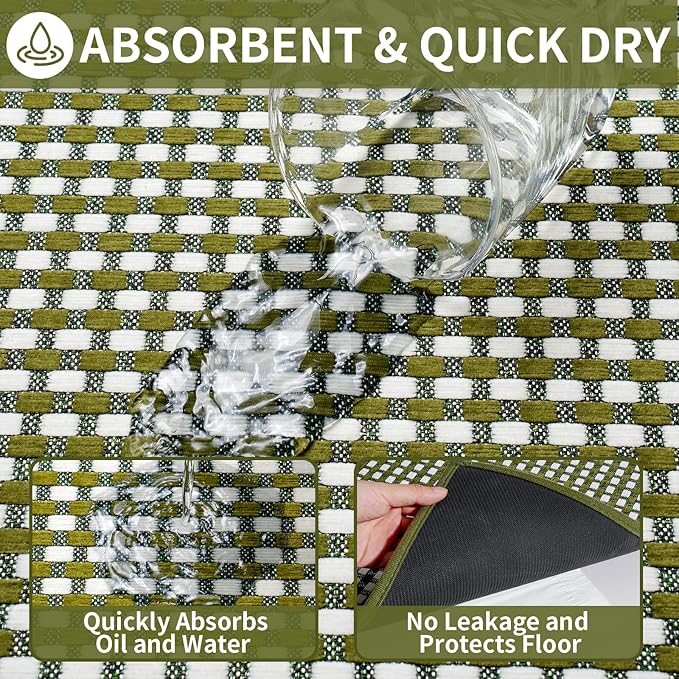YDKGL Long Kitchen Runner Rugs Kitchen Mat Non Slip Washable, Super Absorbent - Image 4