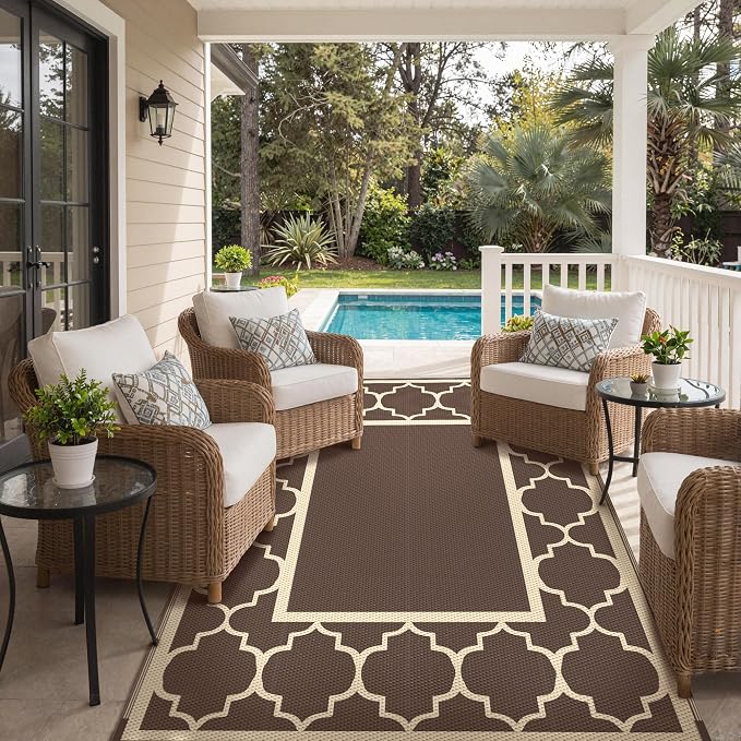GENIMO 9' x 12' Outdoor Rug Waterproof - Image 6