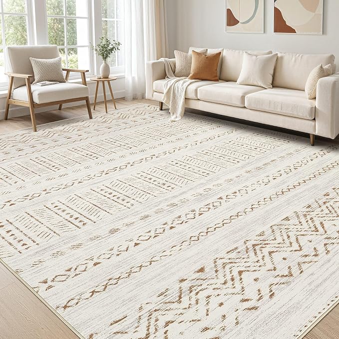 cotiled 10x14 Area Rugs Living Room Rug: Washable Boho Rugs by COTILED