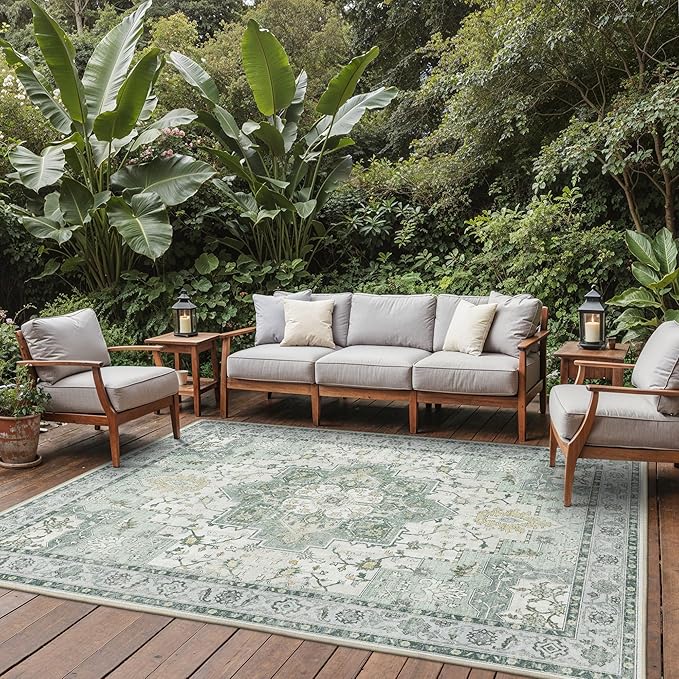 GENIMO Outdoor & Indoor Area Rug 8'x10', Waterproof, Non-Shedding, Easy Cleaning - Image 6