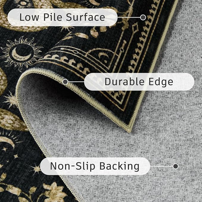 DCX Washable 3x5 Snake Rug, Soft Low Pile Carpet, Kid & Pet Friendly - Image 5