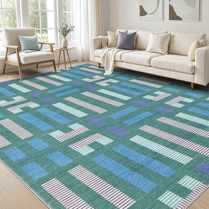 cotiled 10x12 Area Rugs Living Room Rug: Washable Boho Rugs by COTILED