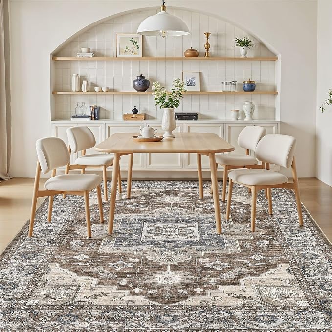 6x9 Area Rugs Living Room: Washable Vintage Rug Large Non-Slip Stain Resistant - Image 6