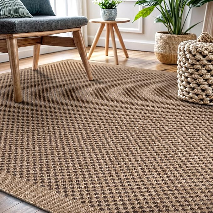 CAMILSON Easy Jute Rug 8x10, Indoor Outdoor Natural Color Fiber Area Rugs - Image 10