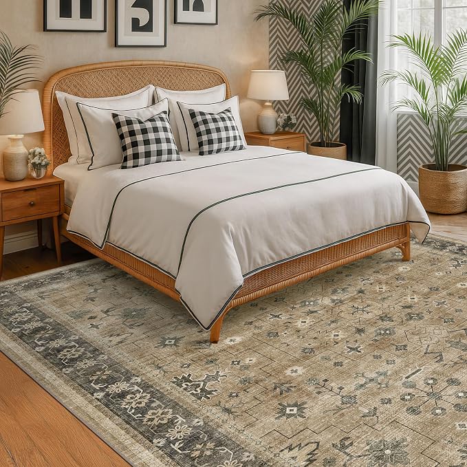 Warm Taupe Sage 9x12 Living Room Rug - Image 6