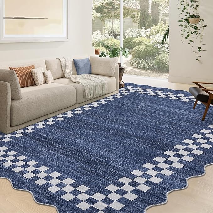 GarveeHome 4x6 Area Rug Small Washable Living Room Rug Scalloped Rug - Image 8