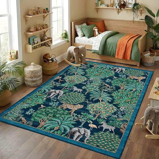 GarveeHome Jungle 8x10 Area Rug Washable Rugs - Image 2
